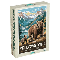 Thumbnail for Yellowstone National Park Grizzly Family 48 piece puzzle box by MakeYourPuzzles