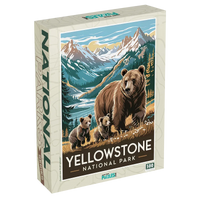 Thumbnail for Yellowstone National Park Grizzly Family 500 piece puzzle box by MakeYourPuzzles