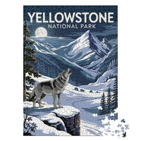 Thumbnail for Yellowstone National Park Howling Wolf 1000 piece puzzle by MakeYourPuzzles