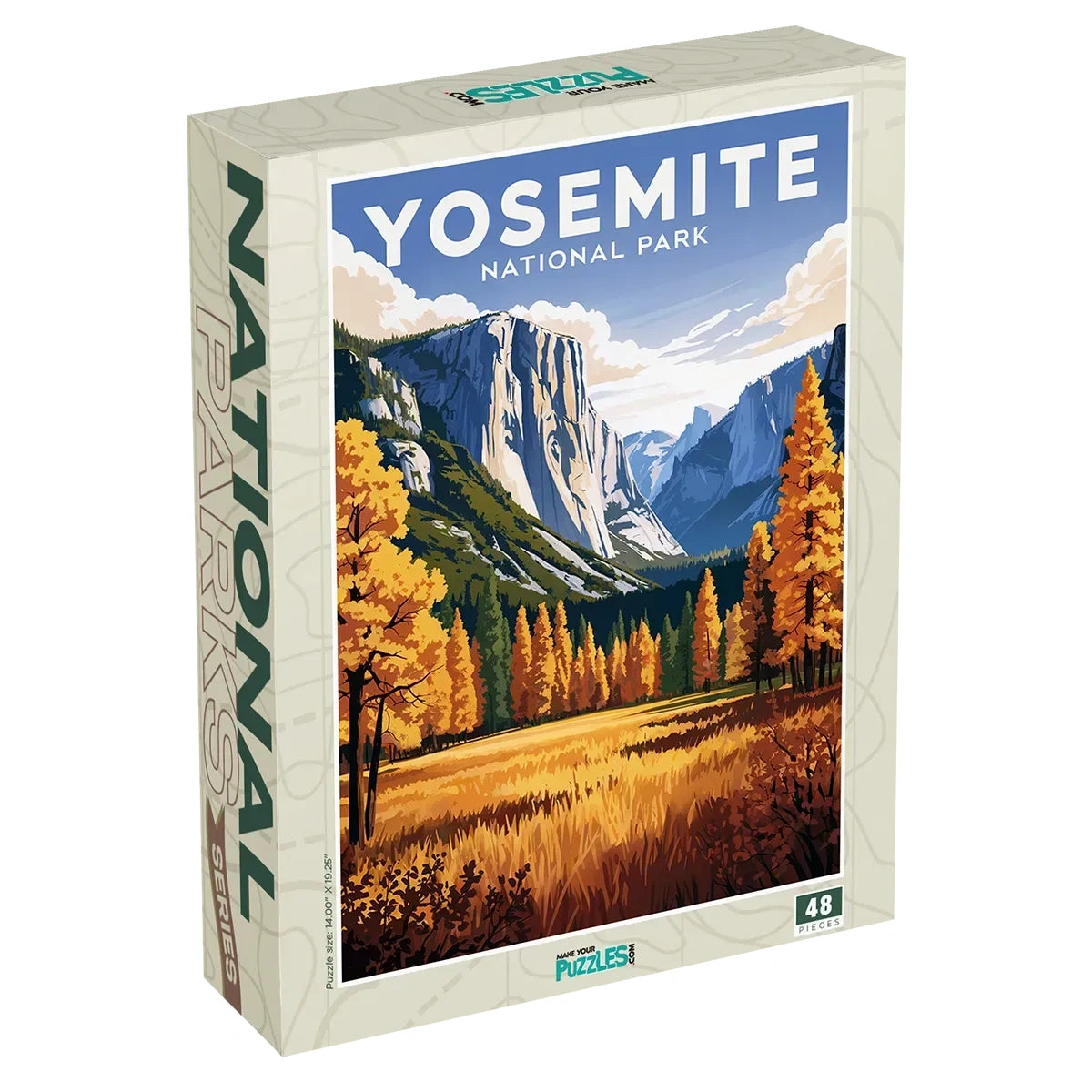 Yosemite National Park Fall 48 piece puzzle box by MakeYourPuzzles