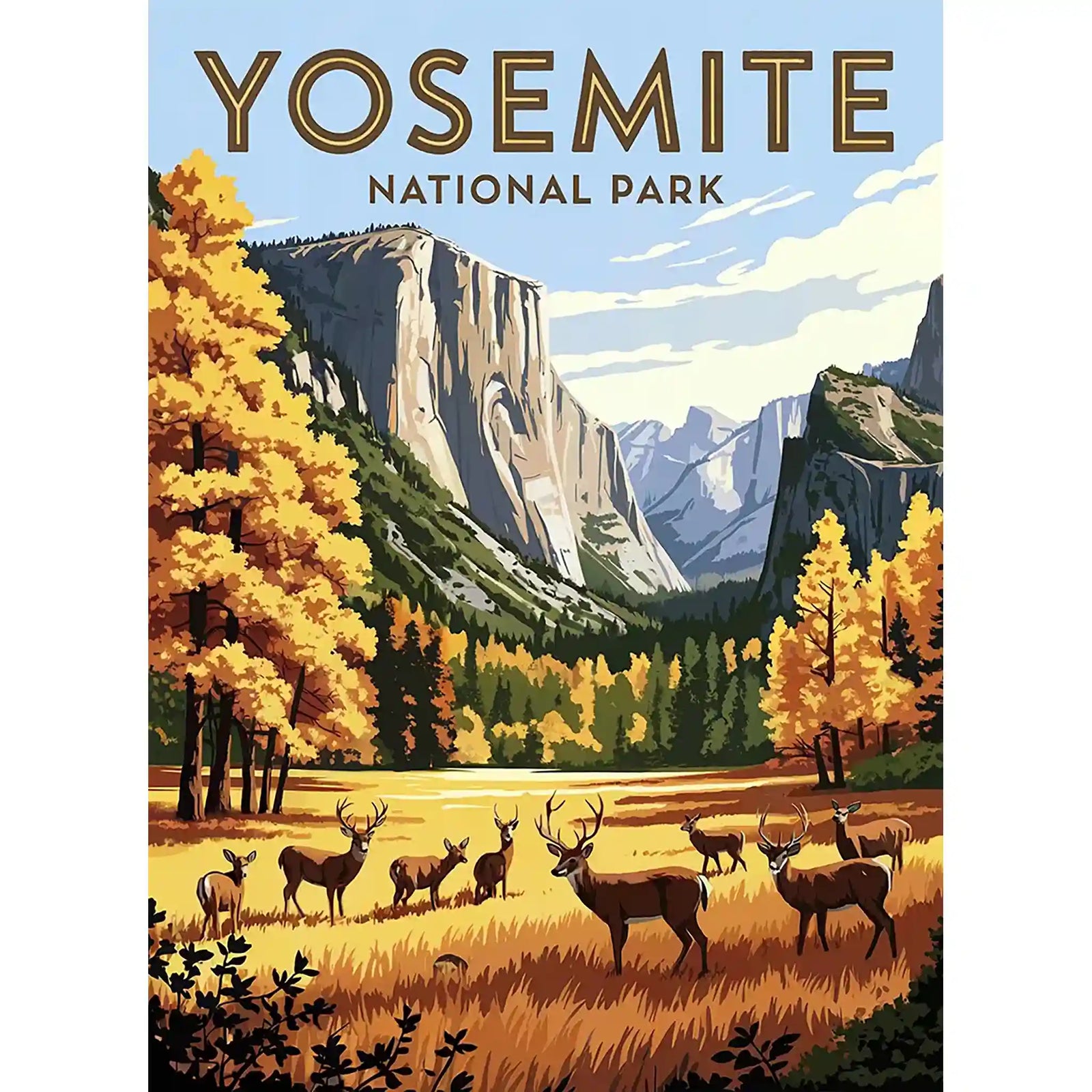 Yosemite National Park Puzzle Deer by MakeYourPuzzles | Made in the USA