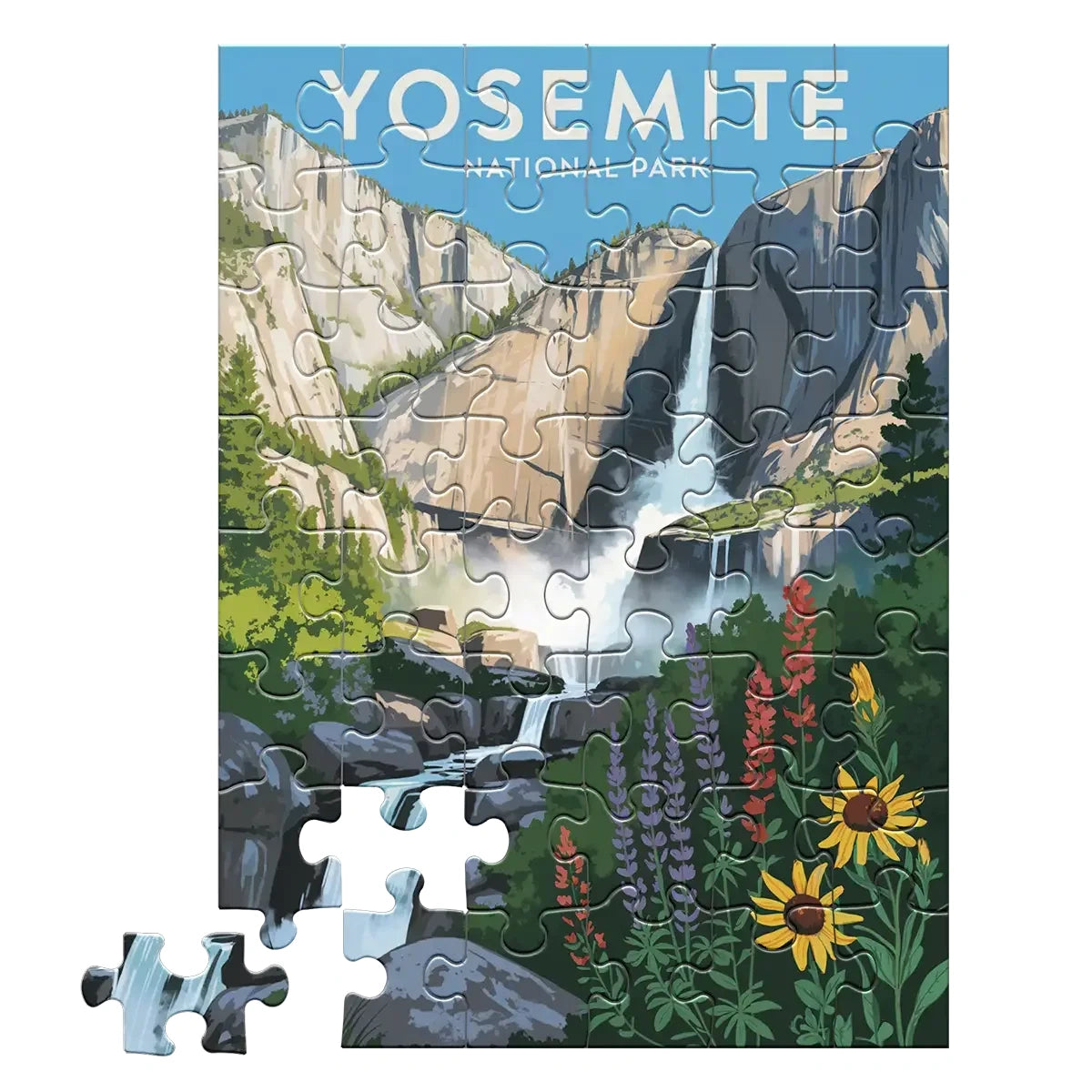 Yosemite National Park Waterfall 48 piece puzzle by MakeYourPuzzles