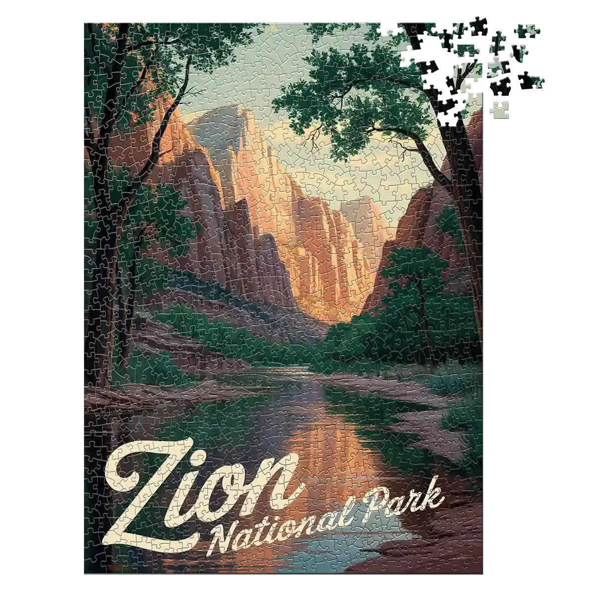 Zion National Park Canyon 1000 piece jigsaw puzzle by MakeYourPuzzles | Made in the USA