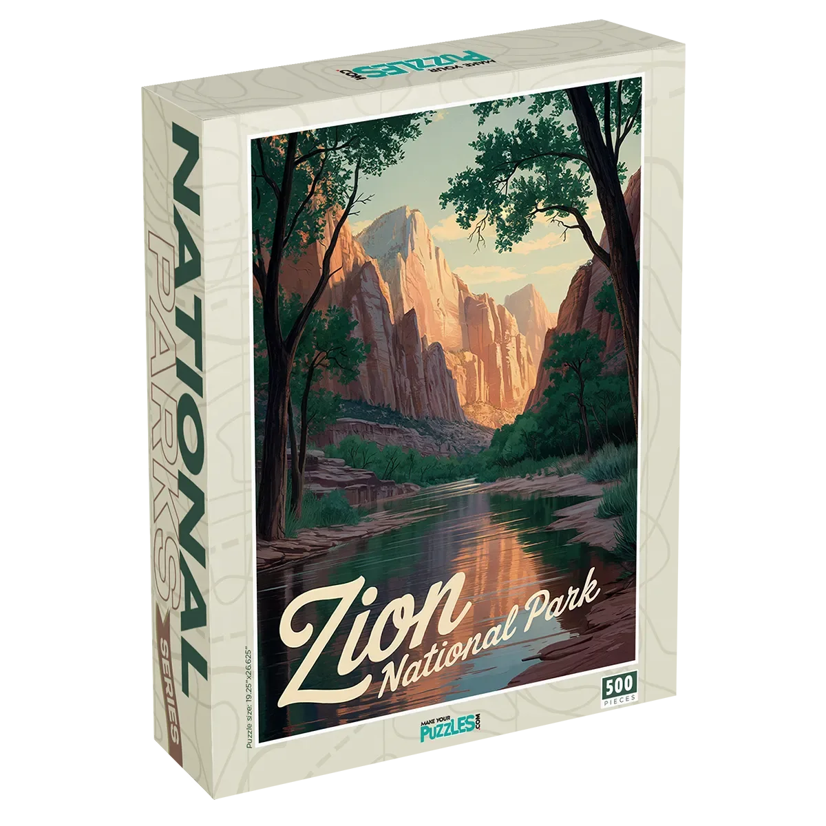 Zion National Park Canyon 500 piece puzzle box by MakeYourPuzzles