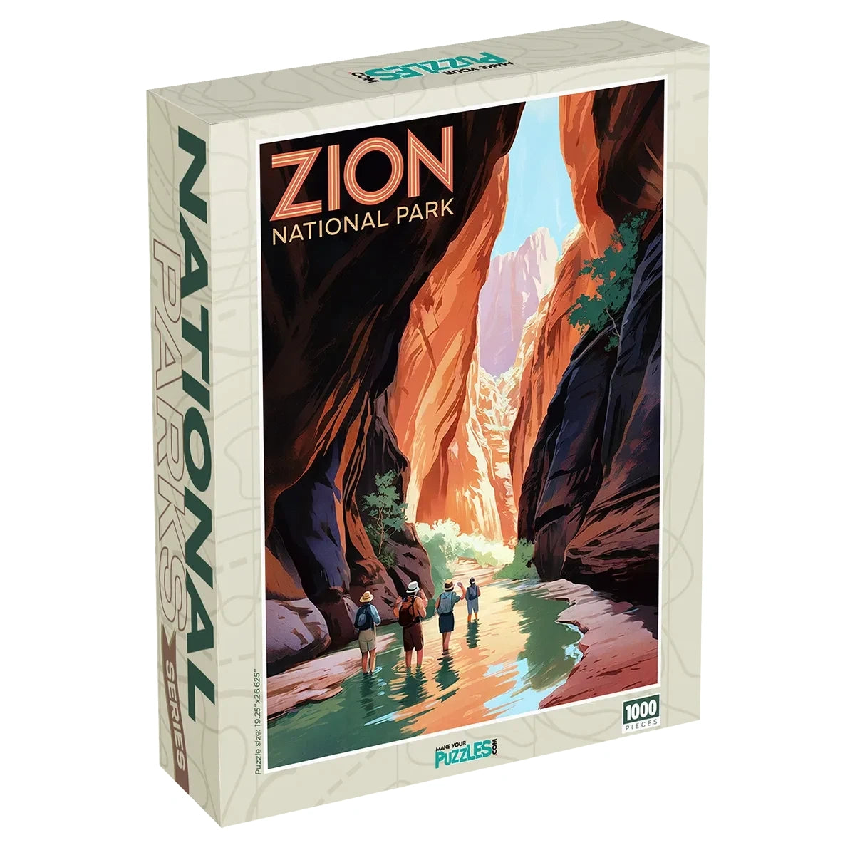 Zion National Park Passage 1000 piece puzzle box by MakeYourPuzzles | Made in the USA - Eco-Friendly Production