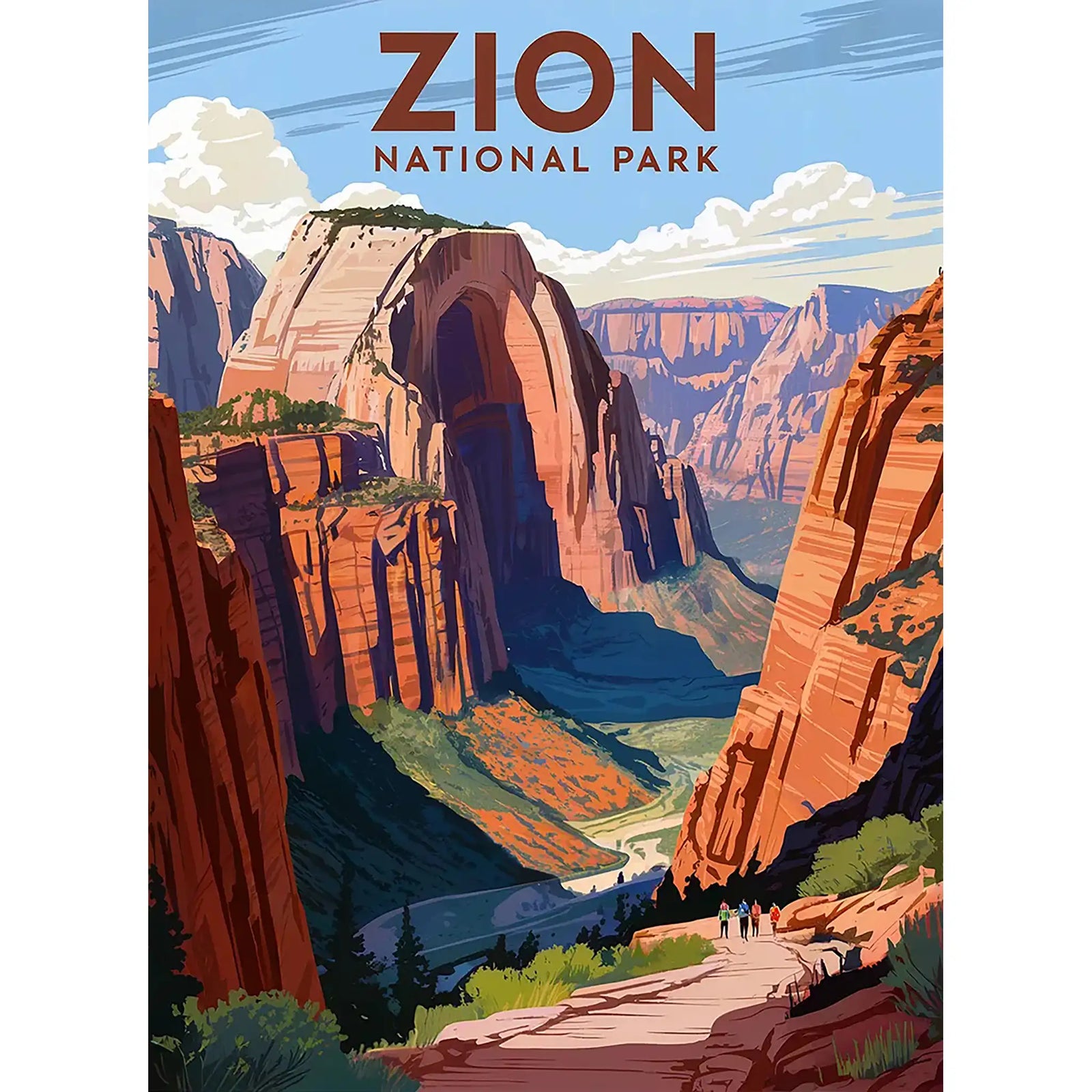 Zion National Park Jigsaw Puzzle Angel Landing by MakeYourPuzzles | Made in the USA