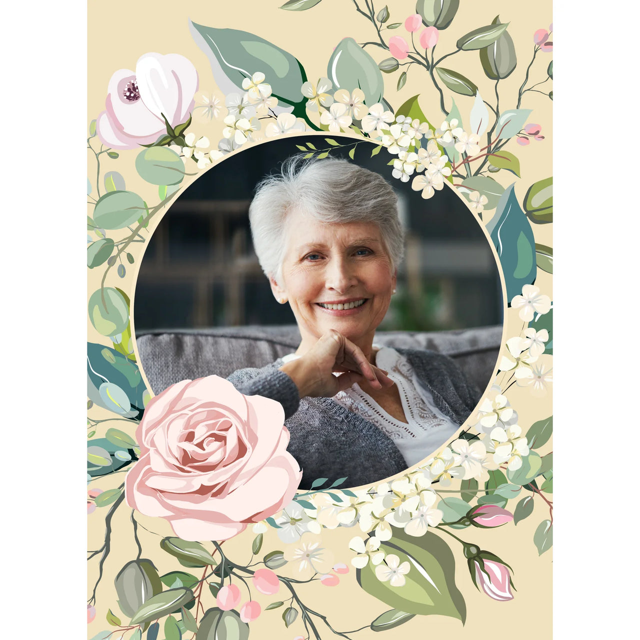 Birthday Floral Wreath Photo Puzzle