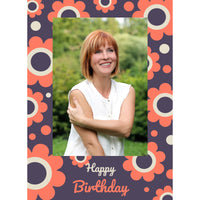 Birthday Retro Floral Photo Puzzle