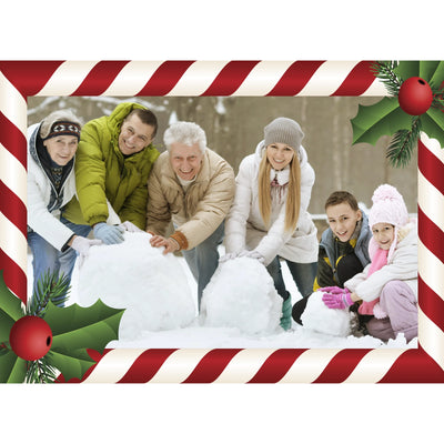 Christmas Candycane Border Photo Puzzle