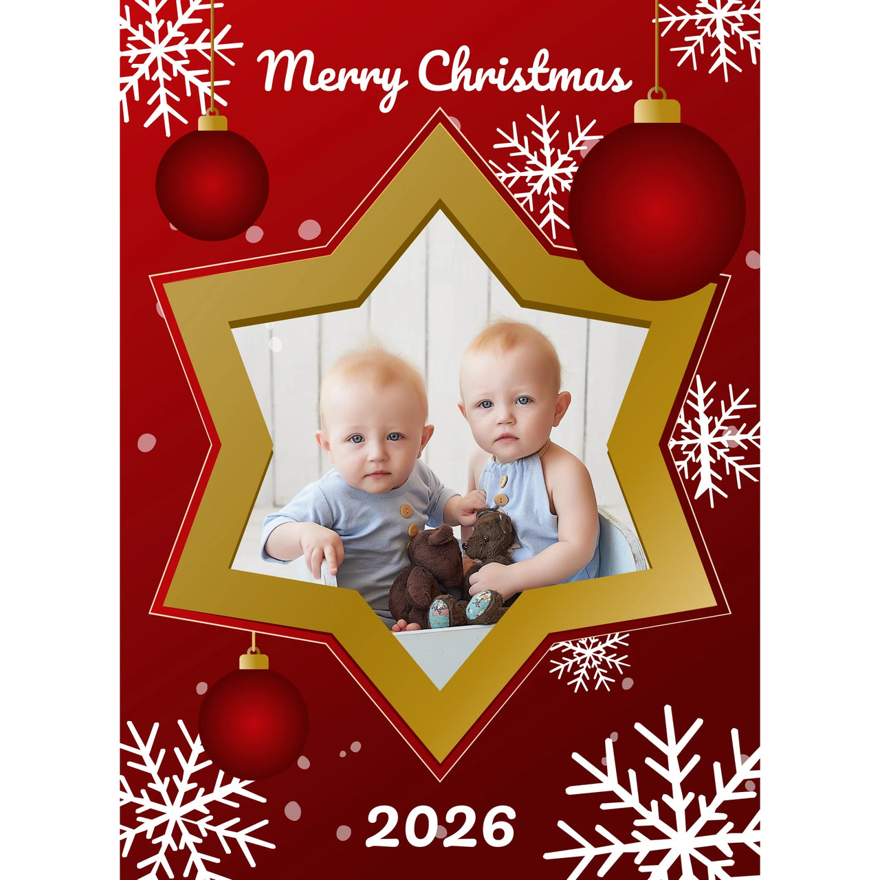 Christmas Gold Star Photo Puzzle