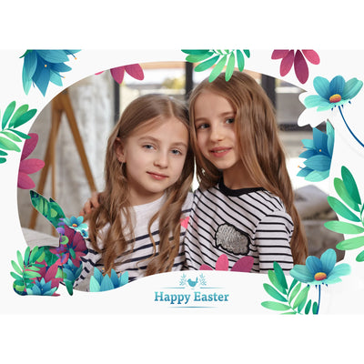 Easter Floral Frame Photo Puzzle
