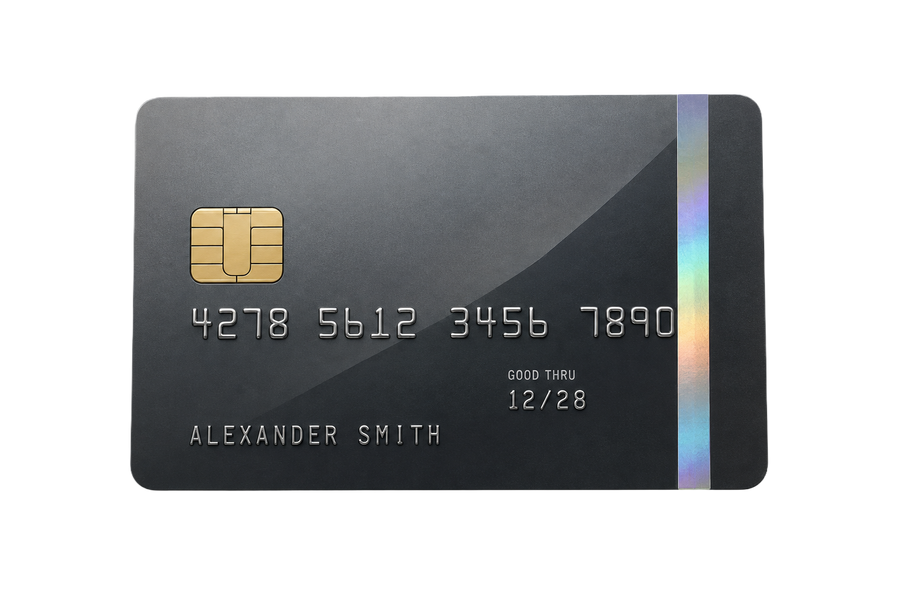 Plain unbranded credit card