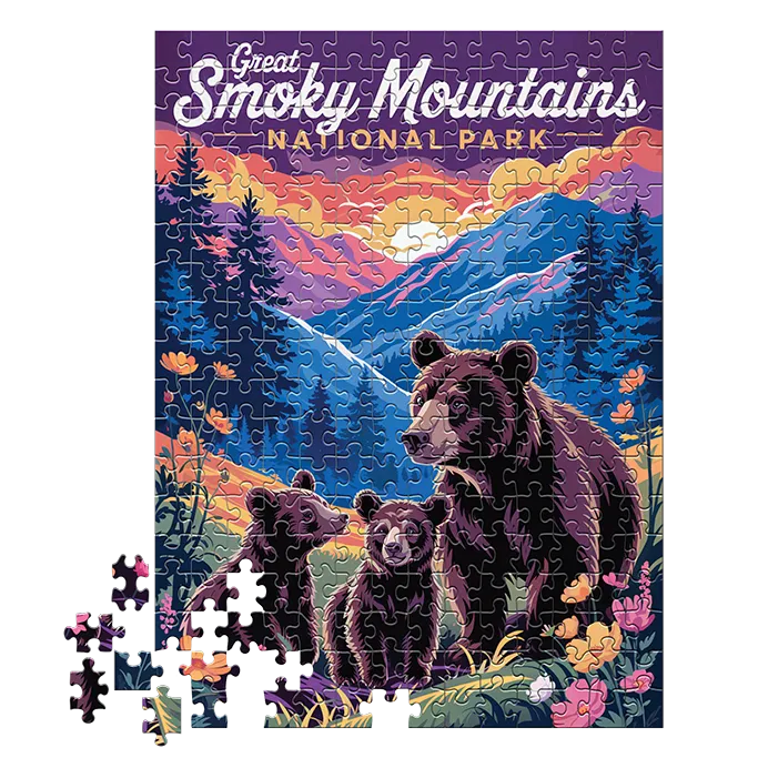 Great Smoky Mountains National Park Bear Family 252 piece puzzle by MakeYourPuzzles