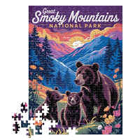 Thumbnail for Great Smoky Mountains National Park Bear Family 252 piece puzzle by MakeYourPuzzles
