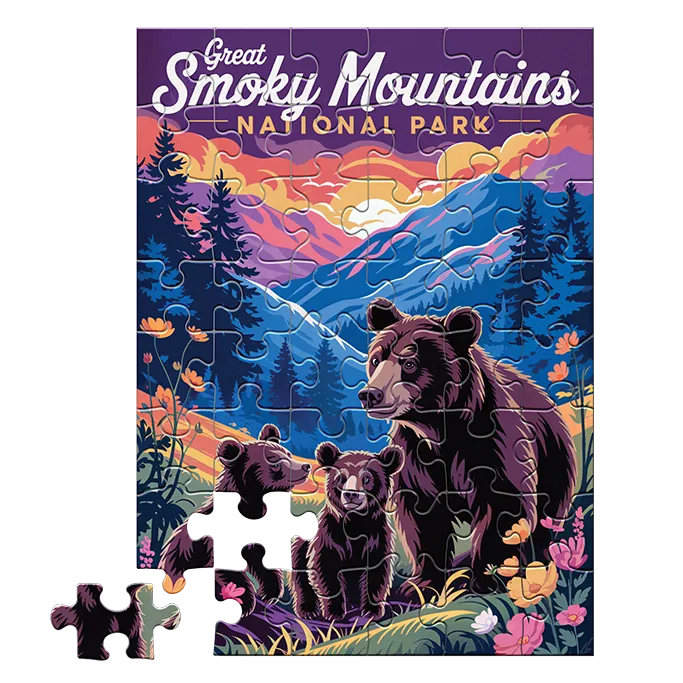 Great Smoky Mountains National Park Bear Family 48 piece puzzle by MakeYourPuzzles