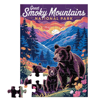 Thumbnail for Great Smoky Mountains National Park Bear Family 48 piece puzzle by MakeYourPuzzles